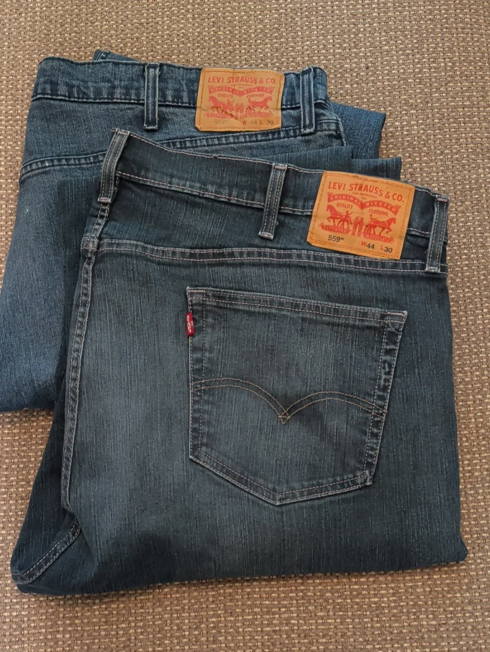 2 Pairs Levi's Dark Blue Men's Straight-Leg Jeans